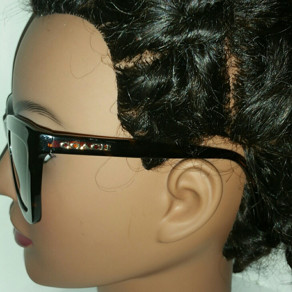 Tortoise Brown Coach Eyeglass Frame & Case - Picture 7 of 7